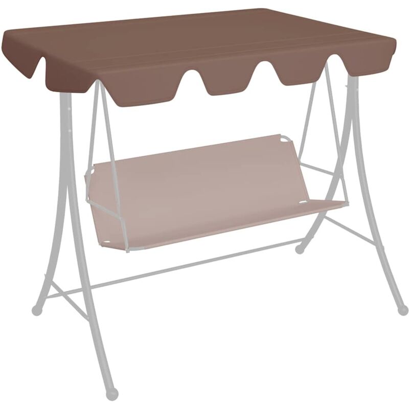 Ersatzdach für Hollywoodschaukel Braun 150/130x105/70 cm vidaXL