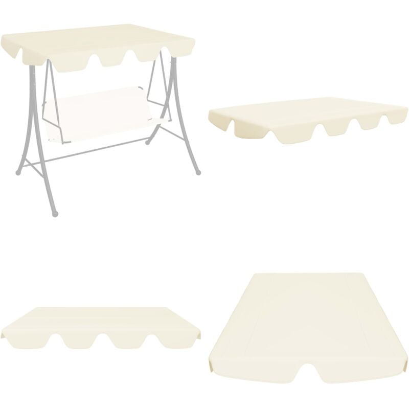 Ersatzdach für Hollywoodschaukel Creme 150/130x105/70 cm - Dach Gartenschaukel - Dach Hollywoodschaukel - Home & Living - Creme