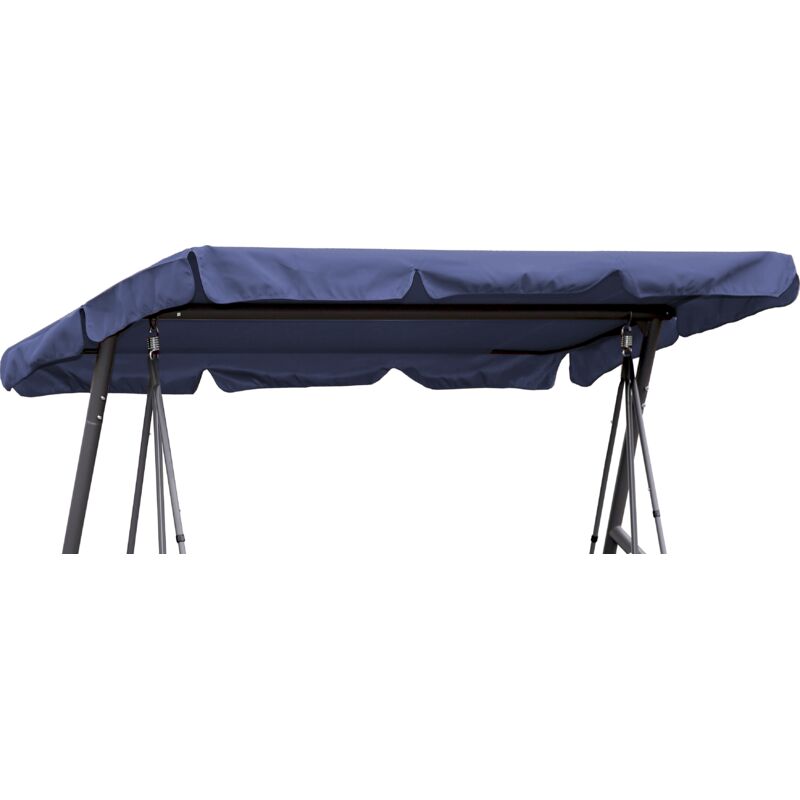 Quick-star - Ersatzdach Gartenschaukel Universal 145x200 cm Hollywoodschaukel 3 Sitzer Blau uv 50 Ersatz Bezug Sonnendach Schaukel Dach