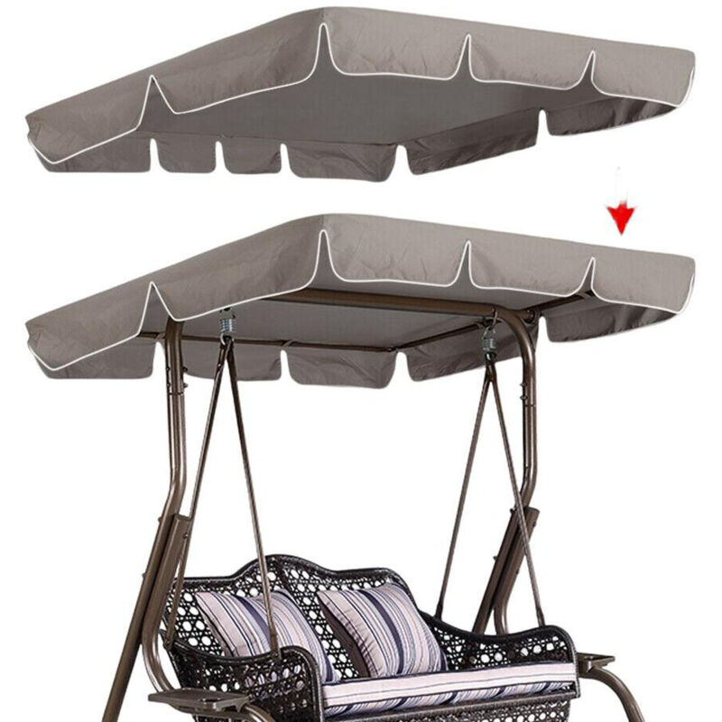 Ersatzdach Gartenschaukel Universal Hollywoodschaukel 2 Sitzer Grün Ersatz Bezug Sonnendach Schaukel Dach (Braun, 142 x 120 x 18 cm)