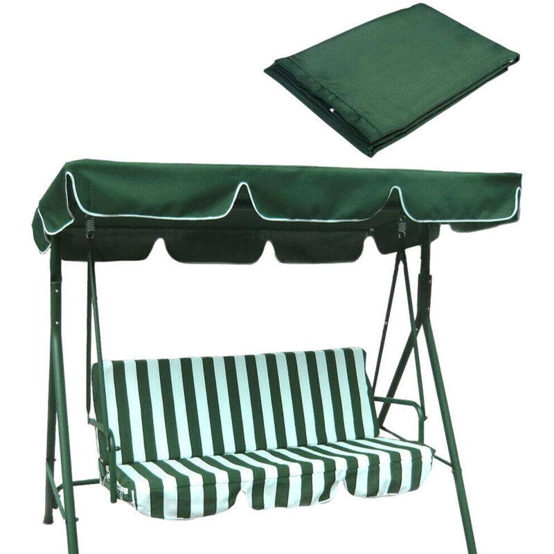 Ersatzdach Gartenschaukel Universal Hollywoodschaukel 3 Sitzer Grün Ersatz Bezug Sonnendach Schaukel Dach (Grün, 164x114x15cm)
