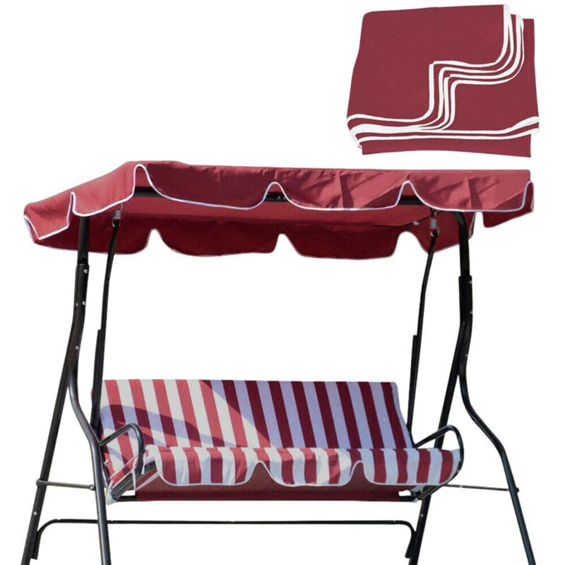 Ersatzdach Gartenschaukel Universal Hollywoodschaukel 3 Sitzer Grün Ersatz Bezug Sonnendach Schaukel Dach (Rot, 164x114x15cm)