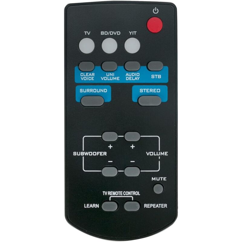 Ersatzfernbedienung FSR60 WY57800 für Yamaha Soundbar ATS-1010, YAS-101BL, YAS-201, ATS-201, YAS-201BL, YAS-101, YAS-101BL, YAS-CU201, WY57800,