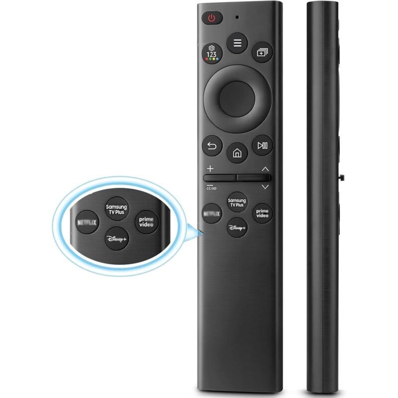 Ersatzfernbedienung für Samsung/The Frame TVs mit Schnellzugriffstasten, kompatibel mit Samsung Smart TVs einschließlich Samsung TV Plus, Disney+,