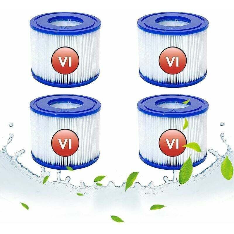 Ersatzfilterpatronen für VI, Filterpatrone VI für Lay-Z-Spa Miami, für Vegas, für Monaco-Größe, Filter für Jacuzzi, für 58323, 58239, 90352E (4 Stück)