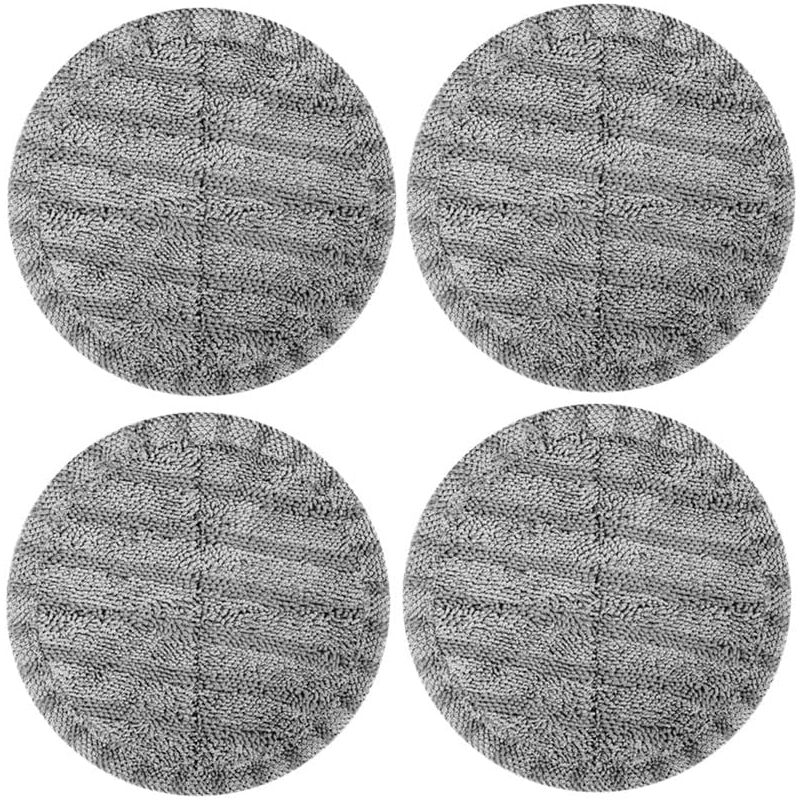 Ersatzpad für elektrischen Mikrofaser-Mopp (grau, 4 Stück, für Modell G29 G28, geeignet als Ersatz für Mopppads mit 6,3 Zoll Durchmesser)