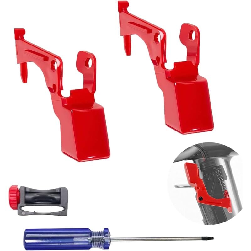 Ersatzschalter für Dyson V11 V10 Staubsauger, verbesserte Entriegelungstaste für Dyson V15 V11 V10 (2 Schalter + 1 Knopf + 1 Schraubendreher)