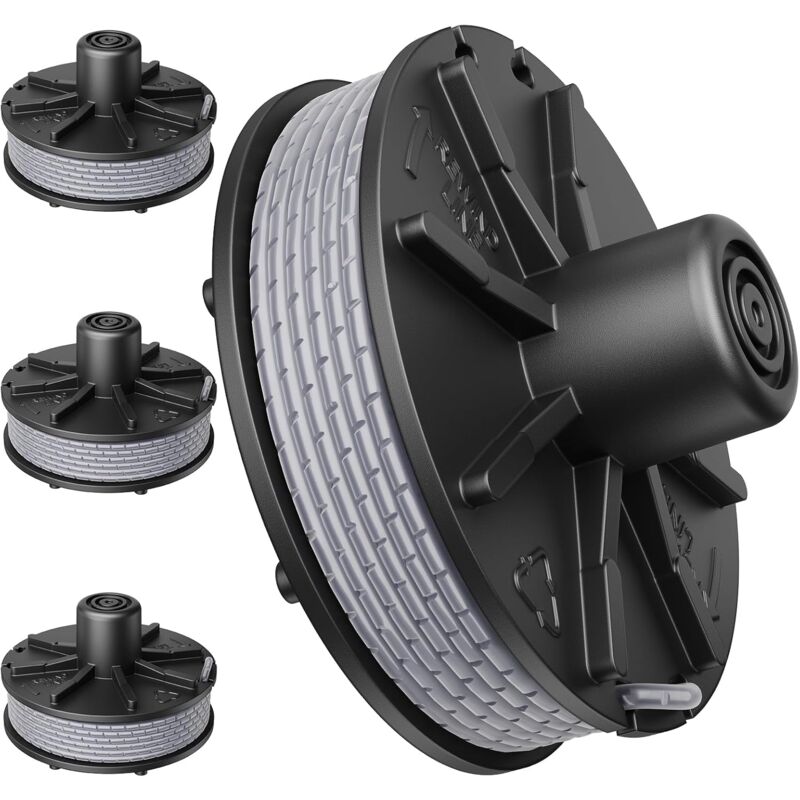 Ersatzspule für Rasentrimmer, 4 Stück Φ1,6 mm 6,2 m 5307-20 Nylon-Spule mit automatischem Vorschub, Spule für Gardena EasyCut ComfortCut PowerCut