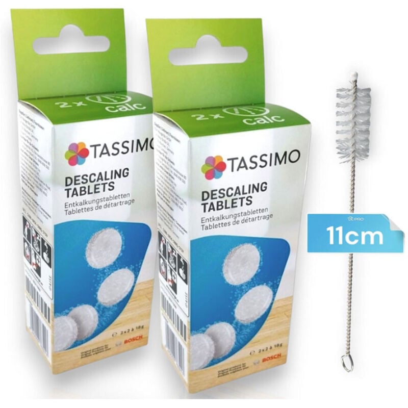 Ersatzteil - 8 Original tassimo Entkalkungstabletten mit Reinigungsbürste - Bosch