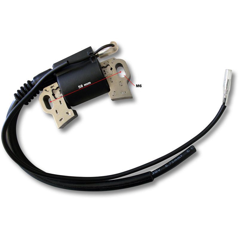 Ersatzteil für 6,5 ps Benzinmotor Zündspule mit Zündkabel und Stecker, leistungsstarker 4-Takt Motor, Benzin Motor 196 ccm E10 kompatibel - Lifan