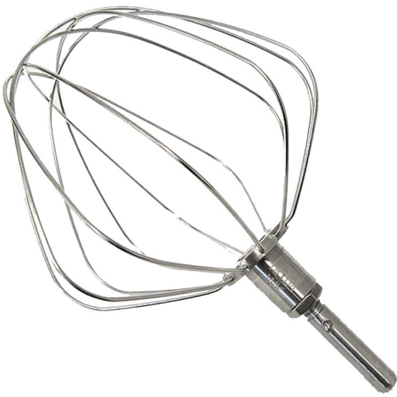 Ersatzteil - Schneebesen mit 9 Drähten aus Aluminium mit Sprengring und Kragen für Küchenmaschinen chef - Kenwood