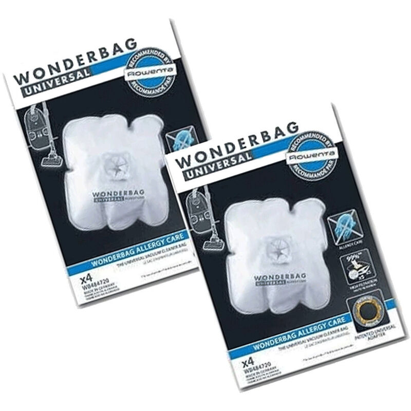 Ersatzteil - Set aus 2 Boxen (8 Universalbeutel) - Rowenta moulinex, tefal, calor