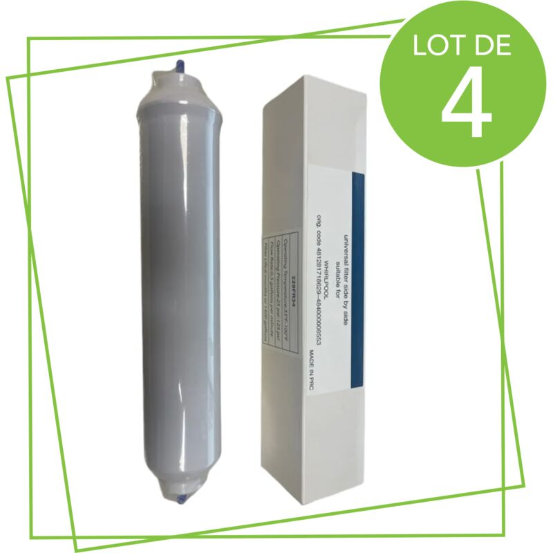 Ersatzteil - SOS Accessoire Lot de 4 filtres à eau SIDE BY SIDE pour Réfrigérateur, congélateur 484000000680, DA29-10105J - -