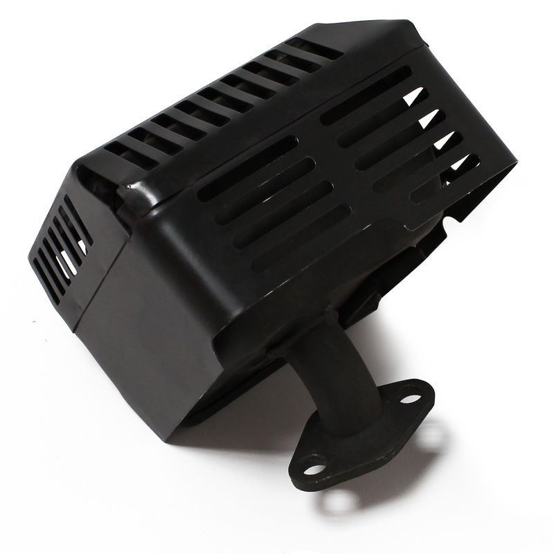 Wiltec Schalldämpfer für Strong 6,5 ps Motor – Benzinmotor Ersatzteil Silencer – Einzylinder für Kleinmaschinen & Karts, 4-Takt Motor & ohv