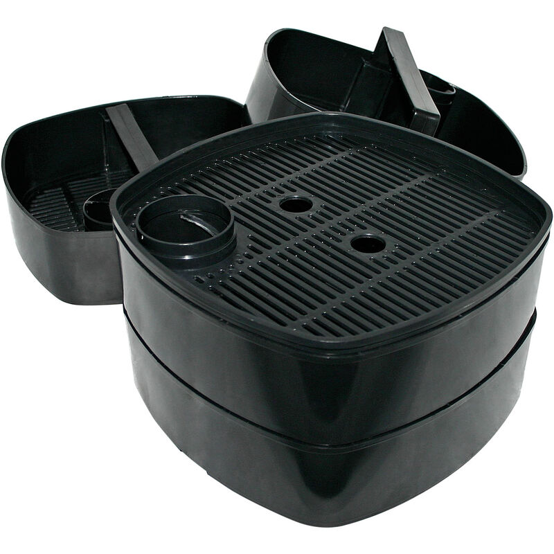 Ersatzteil für HW-304 Aquarium Außenfilter – Filterkörbe mit Griffen und Abdeckplatte – schwarz – Filtermaterial für Aquarium Aquaristik - Sunsun