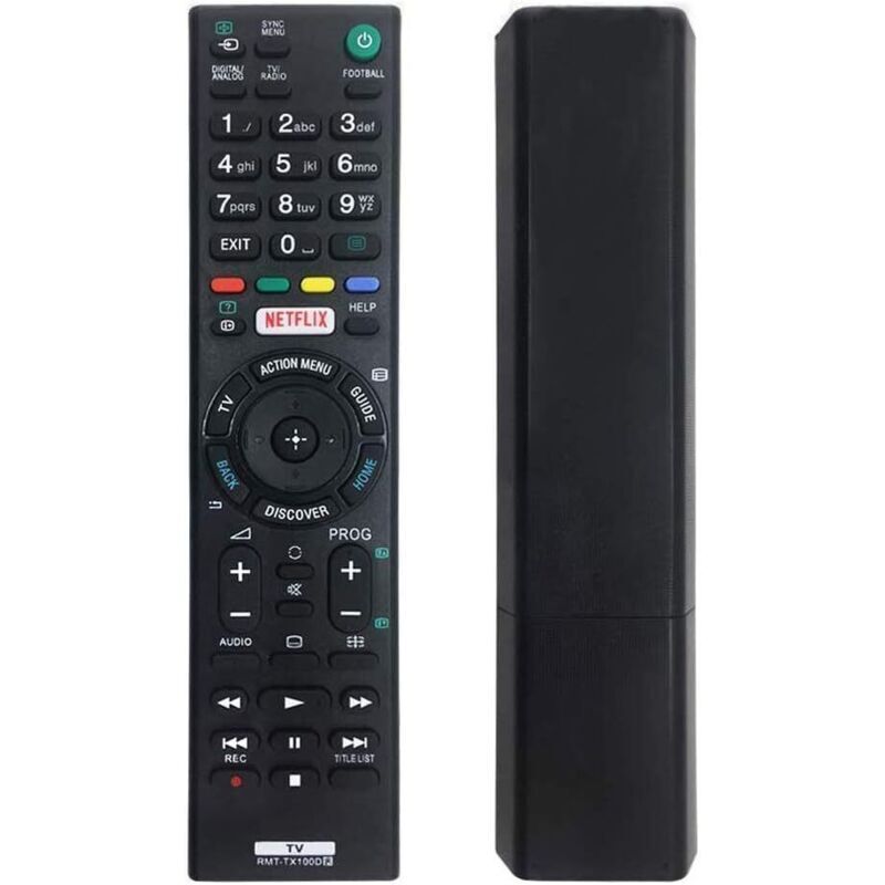 Ersetzt die Fernbedienung Sony RMT-TX100D für Sony-Fernseher. Kompatibel mit Sony Bravia-Fernsehern.