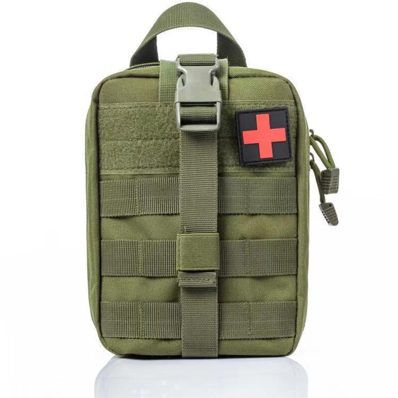 Erste-Hilfe-Set, Survival-Kit, Erste-Hilfe-Set, Notfall-Medizin-Set für Camping, Arbeitsplatz, Militärgrün (leer),