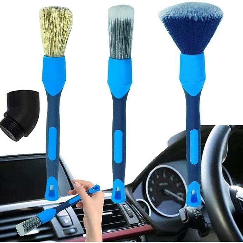 Jalleria - 4-teilige Auto-Detailbürste, Auto-Reinigungsbürsten-Set, Auto-Reinigungsbürsten-Set, Auto-Detailbürste, für die Autowäsche, mit