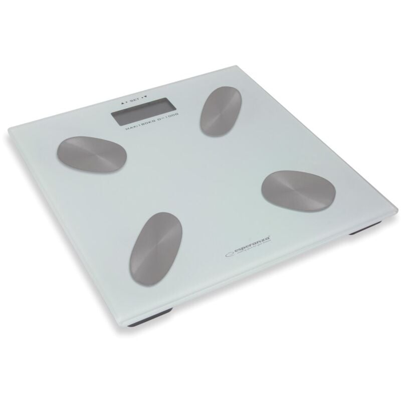 Esperanza ebs022w Personenwaage elektronische Personenwaage quadratisch white