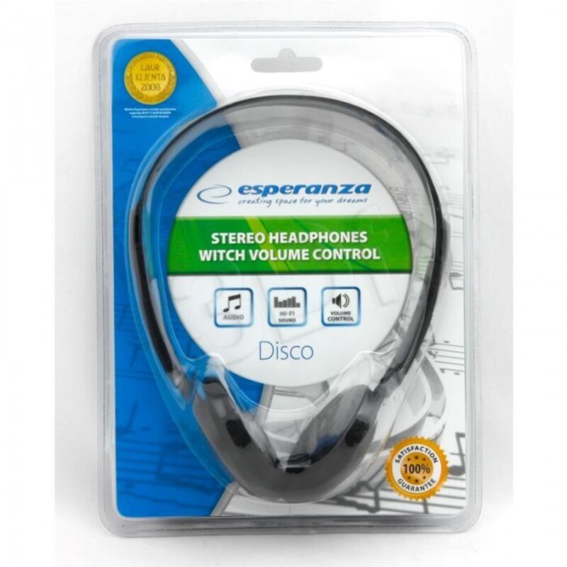 Esperanza Disco EH119 Kopfhörer schwarz – komfortabler, leichter On-Ear-Kopfhörer