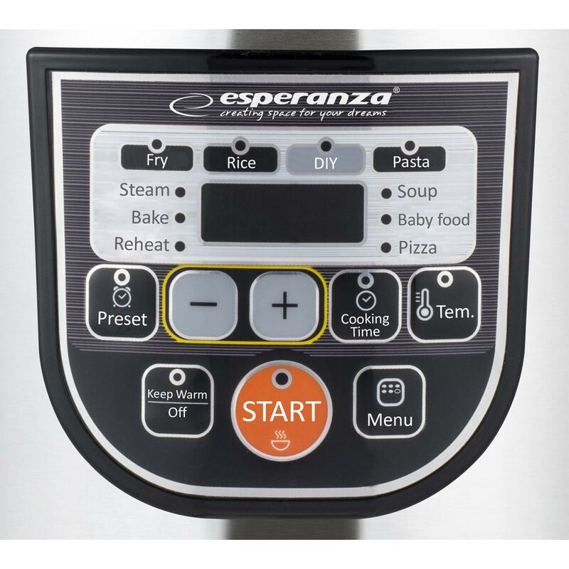 Esperanza - ekg011 multicooker Cooking 5 l 860 w Schwarz, Metallic