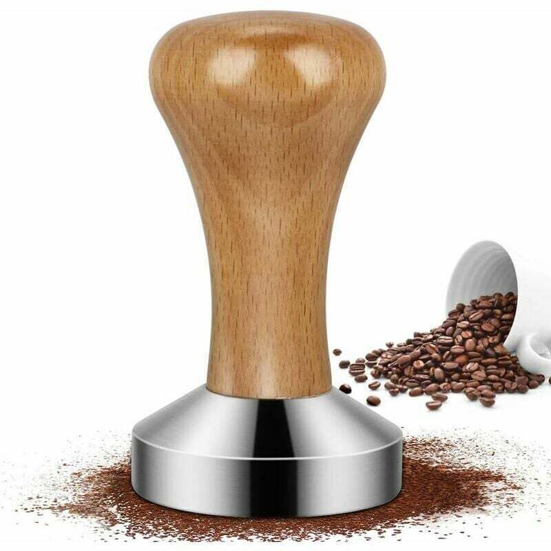 Jalleria - Espresso-Tamper, Edelstahl-Kaffee-Tamper, Edelstahl-Kaffeepresse, Barista-Espresso-Tamper für Kaffeemaschine, 51 mm,