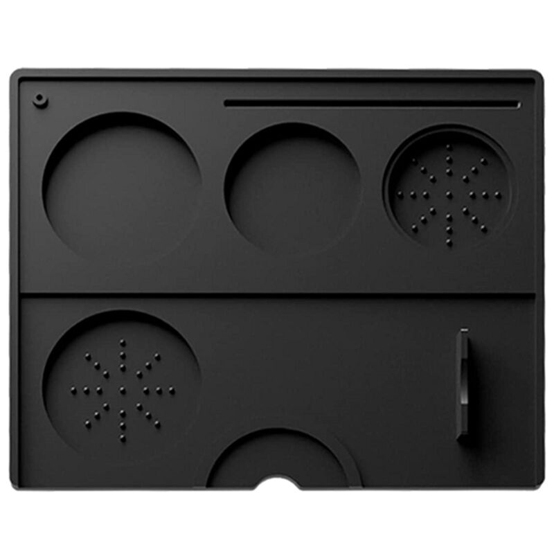 Tlily - Espresso-Tampermatte, Silikon-Kaffee-Tampermatte, Kaffeepad-Tamperstation für -Werkzeugleiste, Espresso-ZubehöR, Schwarz