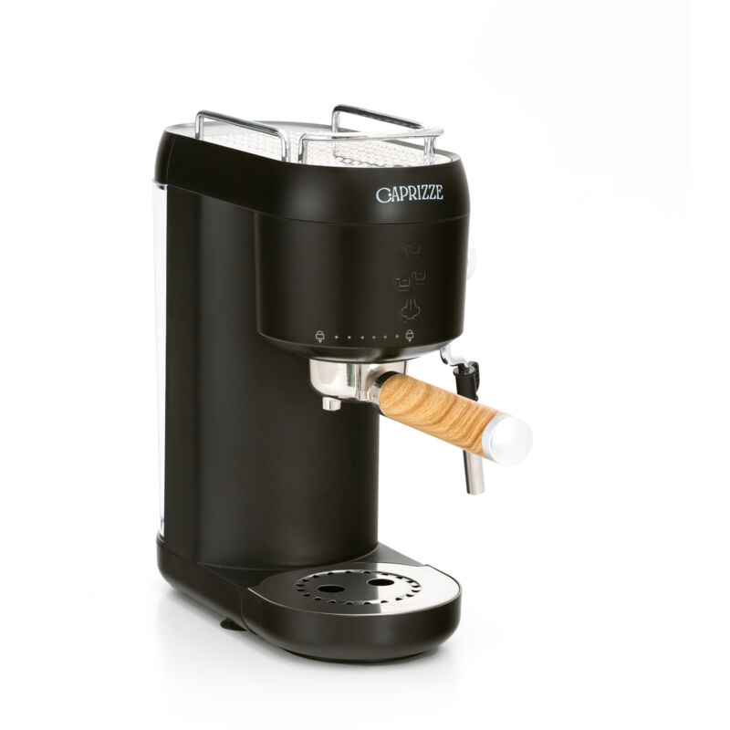 Caprizze - Espressomaschine Halbautomatisch Hikari 1400 w 20 Bar mit Dampfgarer und Schäumer Inklusive usb Farbe Mattschwarz