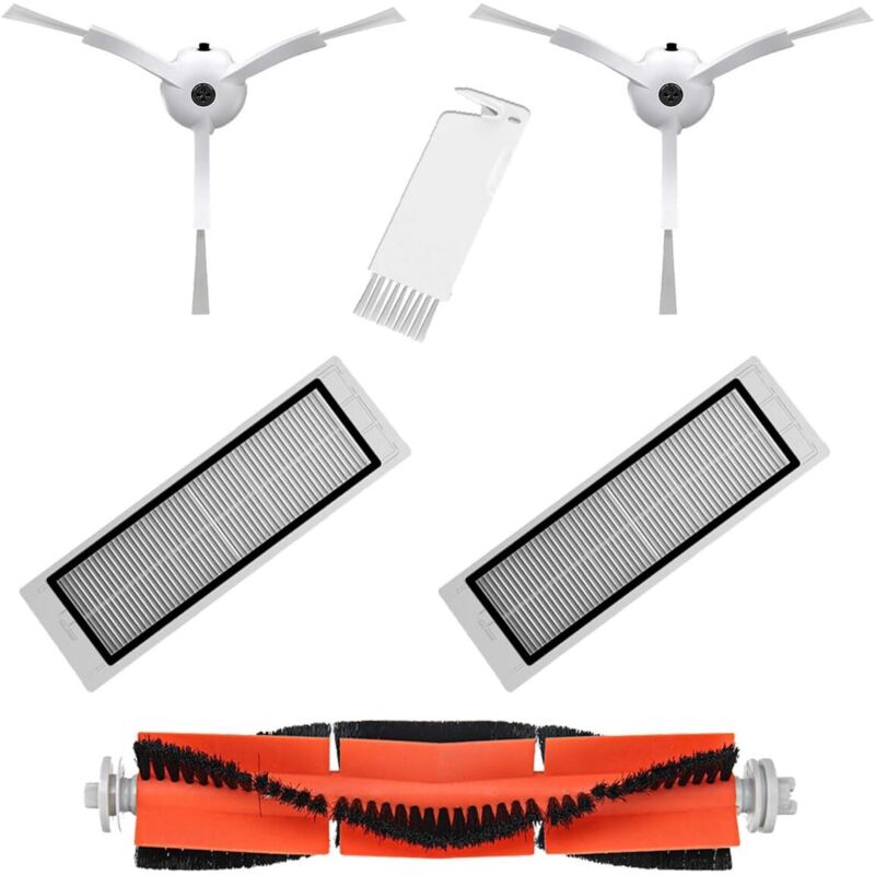 Essentielles Ersatzteilset kompatibel mit Xiaomi Mi Robot Vacuum 1 und 2 (ohne Wischfunktion). Ersatzteilset für den Xiaomi Roborock S50 und S51