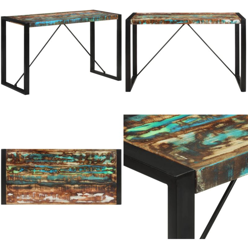 Esstisch 120x55x76 cm Altholz Massiv - Esstisch - Holzmöbel - Vintage Stil - Altholztisch - Retro Esstisch - Home & Living