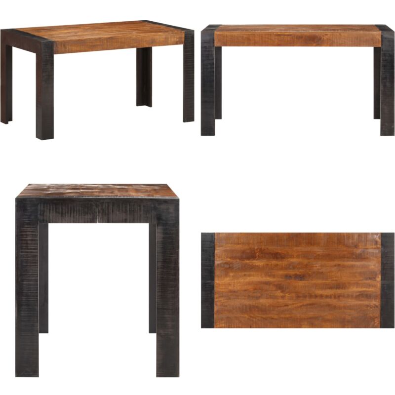 Vidaxl - Esstisch 140x70x76 cm Raues Mango-Massivholz - Esstisch - Mangoholz Tisch - Industriel Stil - Wohnzimmer Dekoration - Küchenmöbel - Home &