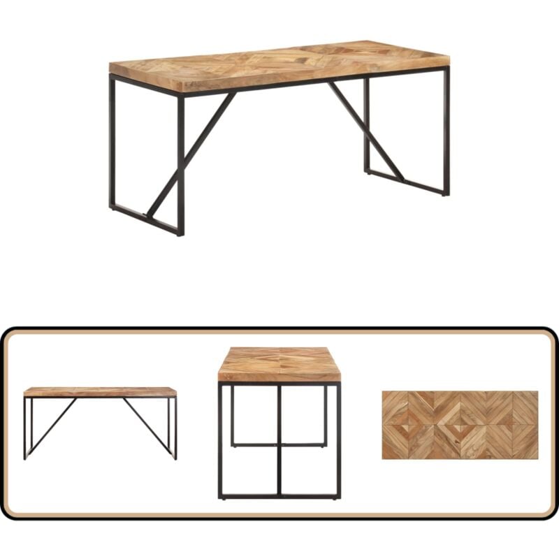 Vidaxl - Esstisch 160x70x76 cm Massivholz Akazie und Mango - Holz Esstisch - Esstisch Massiv - Massivholzessttisch - Wohnzimmertisch - Küchentisch