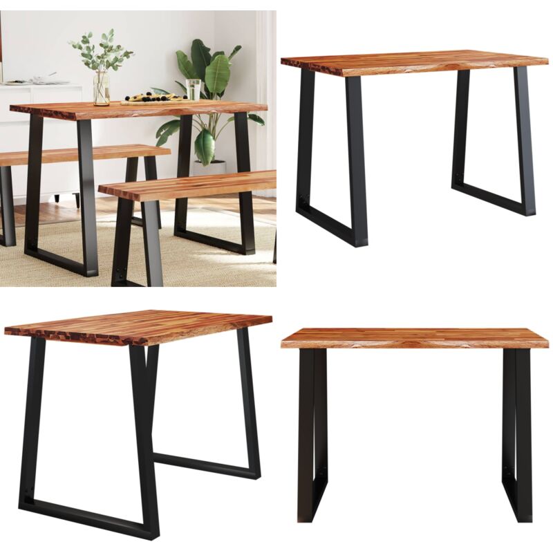 Esstisch Baumkante 110x70x75 cm Massivholz Akazie - Esstisch - Holztisch - Akazienholz - Massivholzt Tisch - Industrieller Esstisch - Home & Living
