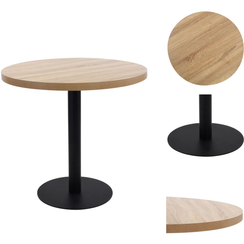 Bistrotisch Hellbraun 80 cm mdf - Esstisch - Bistrotisch - Wohnzimmertisch - Kleiner Tisch - Runder Tisch