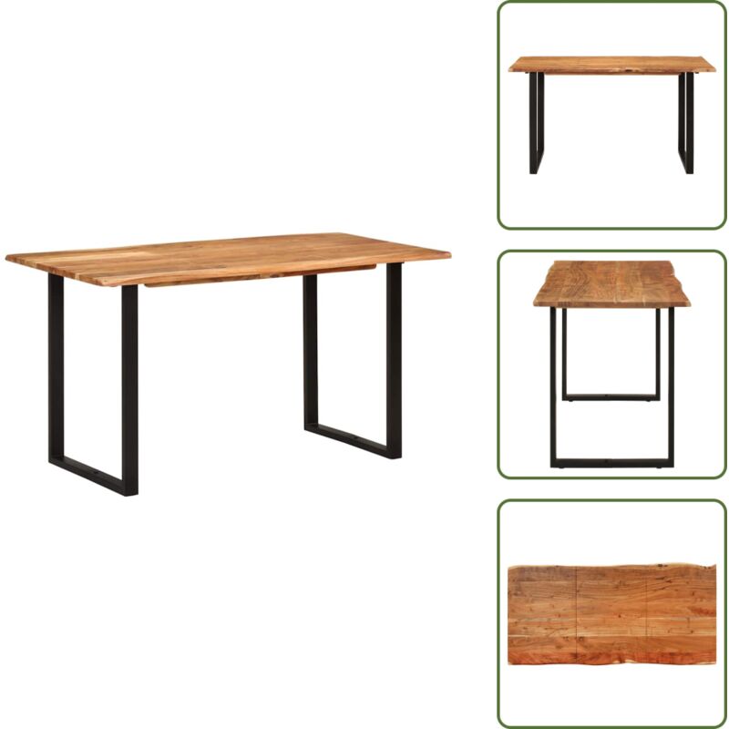 Vidaxl - Esstisch 140×70×76 cm Akazie-Massivholz - Industrieller Esstisch - Esstisch Massiv Holz - Holztisch - Eßtisch - Wohnzimmer Dekoration