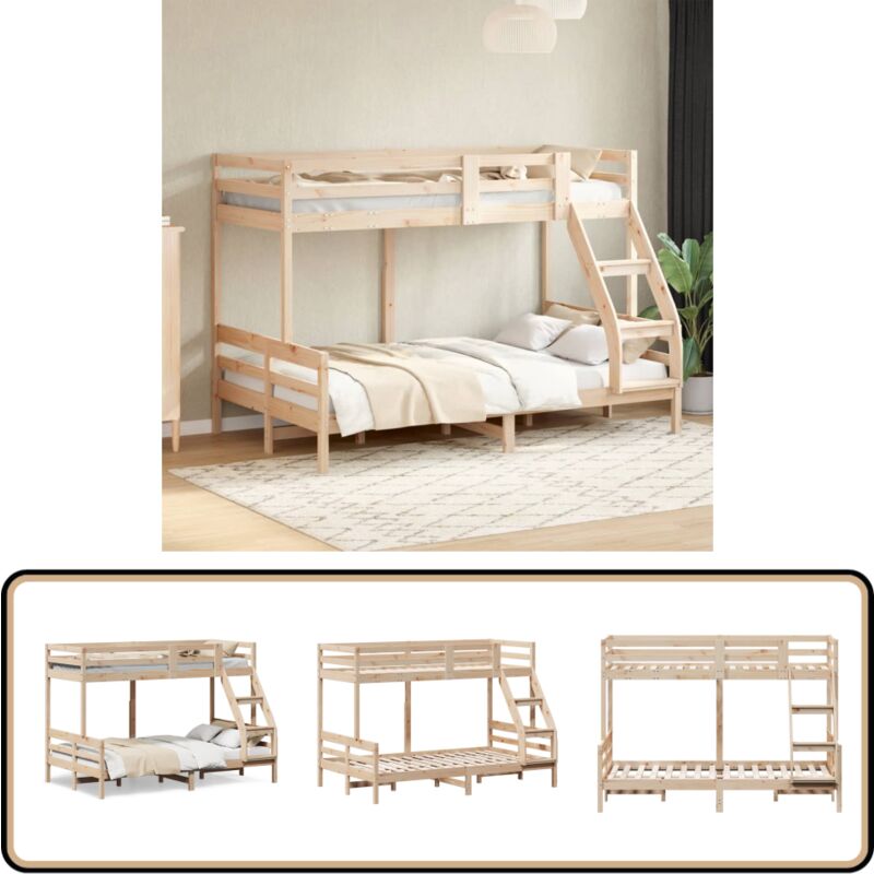Etagenbett 90x200/120x200 cm Massivholz Kiefer - Holzbett - Etagenbett - Doppelbett - Jugendzimmer - Schlafraum