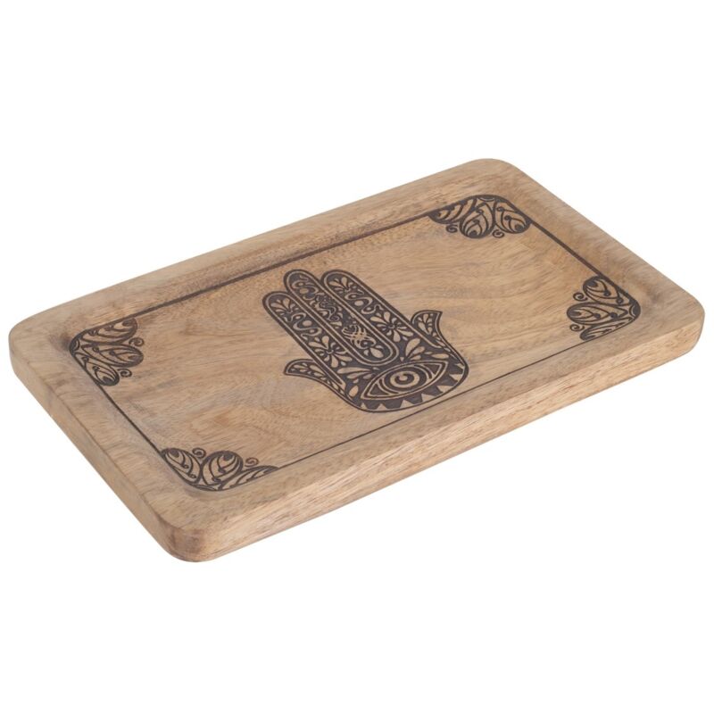 Signes Grimalt - Fatima handdekoratives Tablett aus ethnischem Holz für Zuhause und Geschenke