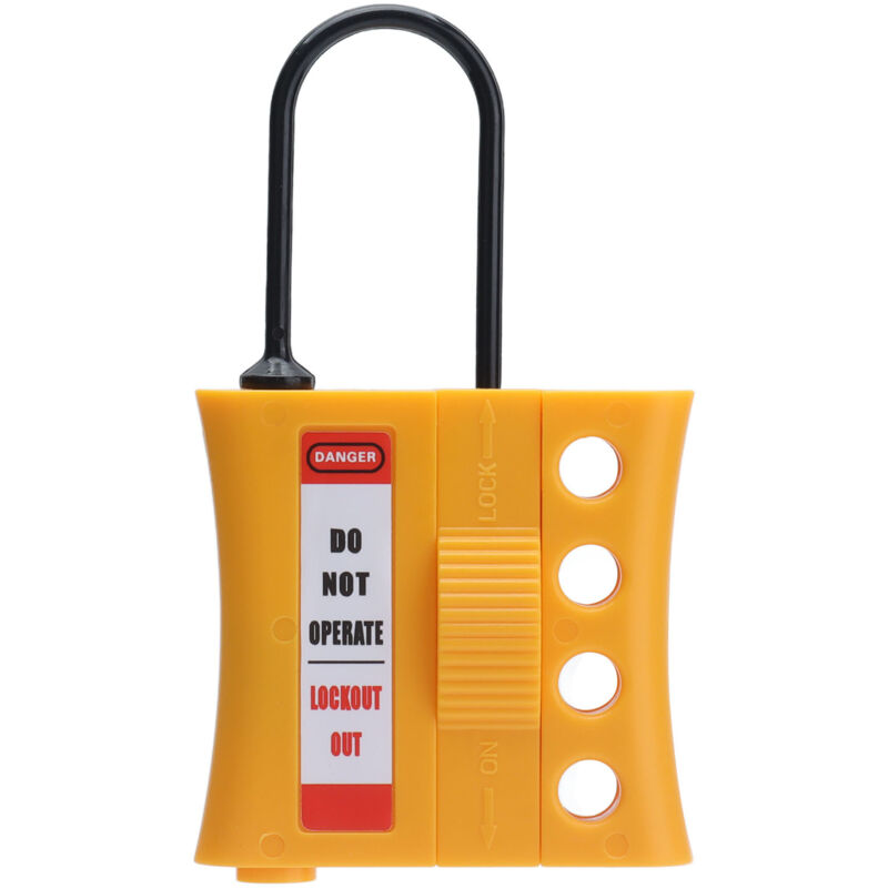 Etikettierset mit Schloss, abschließbarer Anschlagriegel, elektrische Etikettiersets mit Schloss, isolierte Nylon- und ABS-Vorhängeschlösser, 4-Loch,