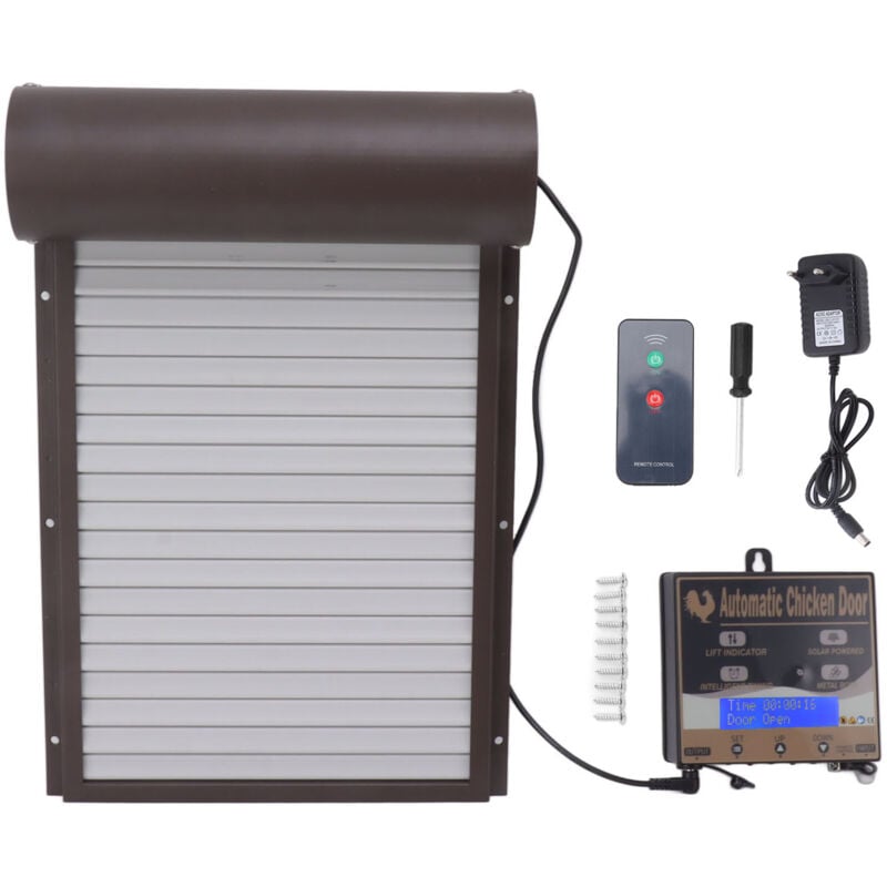 EU-Stecker 100-240 v, automatischer Hühnerstall-Tür-Lichtsensor, Timing-Fernbedienung, 3-in-1-Hühnerstall-Tür für Zuchtfarm, 100–240 v