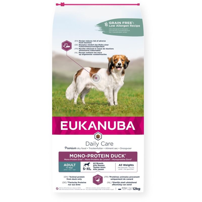 EUKANUBA Daily Care Protein Ente 12kg Trockenfutter für Hunde