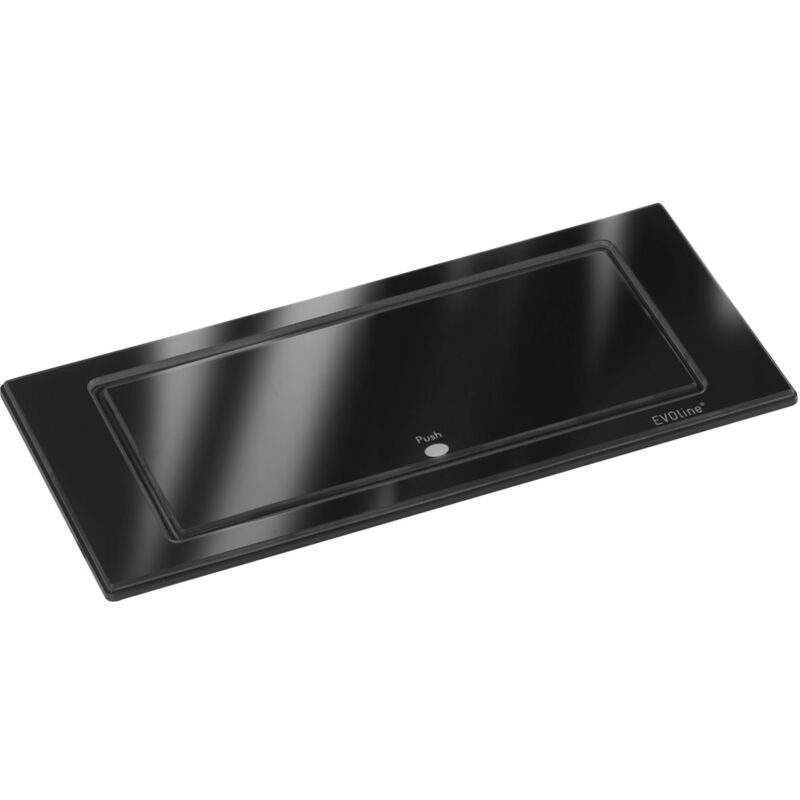 Backflip Steckdose - versenkbare Steckdose 2 fach mit usb-c Charger, Kunststoff / Glas schwarz glänzend - Evoline