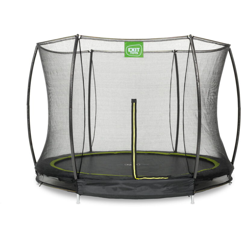 Exit Toys - exit Silhouette Bodentrampolin ø244cm mit Sicherheitsnetz - schwarz