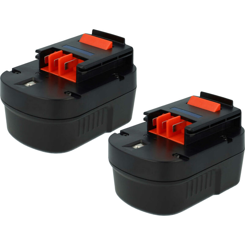 Extensilo - 2x Akku kompatibel mit Black & Decker HP122K, HP122KD, HP126F2B, HP126F2K, HP126F3B Elektrowerkzeug (3300 mAh, NiMH, 12 v)
