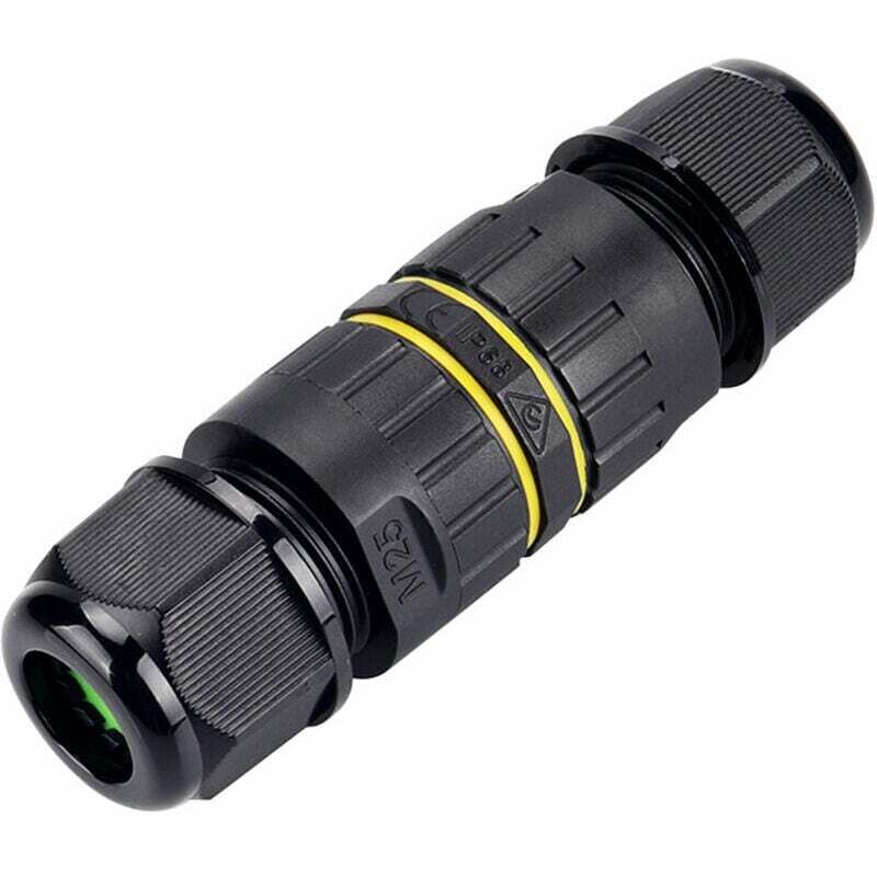 externe Kabelverbinder IP68 Wasserdichte Anschlussdose Externe Dose für 3-poliges Kabel φ5-9 mm, Modellnr. EW-M25-3P (5-9 mm) – Modellnr. EW-M25-3P