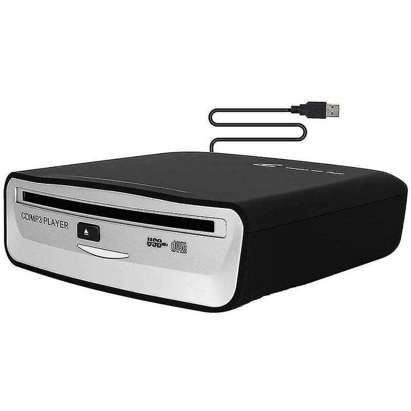 Externer Universal-CD-Player fürs Auto - Tragbarer CD-Player zum Anschließen an den USB-Anschluss im Auto, Laptop, Fernseher c