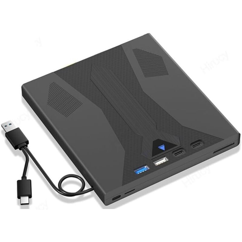 Externes USB 3.0- und Typ-C-Blu-ray-Laufwerk, unterstützt 100-GB-Discs, kompatibel mit PCs/Laptops