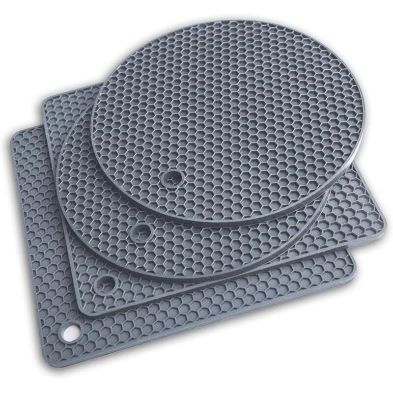 Tigrezy - Extra dicke Untersetzermatte aus Silikon, hitzebeständig, vielseitig einsetzbar, rutschfest, für heiße Töpfe, Geschirr, Löffelablage,