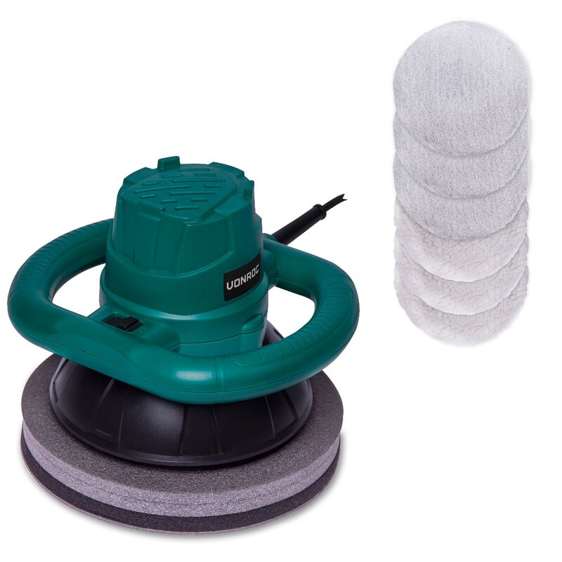 Vonroc - Exzenter-Poliermaschine 120W - Ø240mm - Inkl. 6 Polierscheiben und Werkzeugtasche