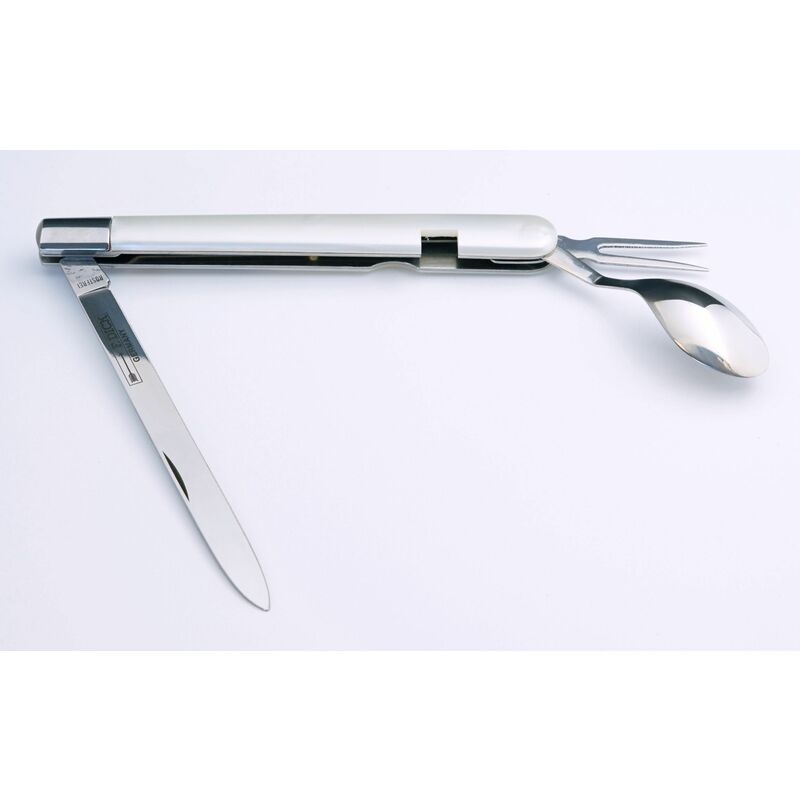 Degustations-Set Besteck-Set 3-teilig, Löffel / Messer / Gabel, klappbar - F.dick