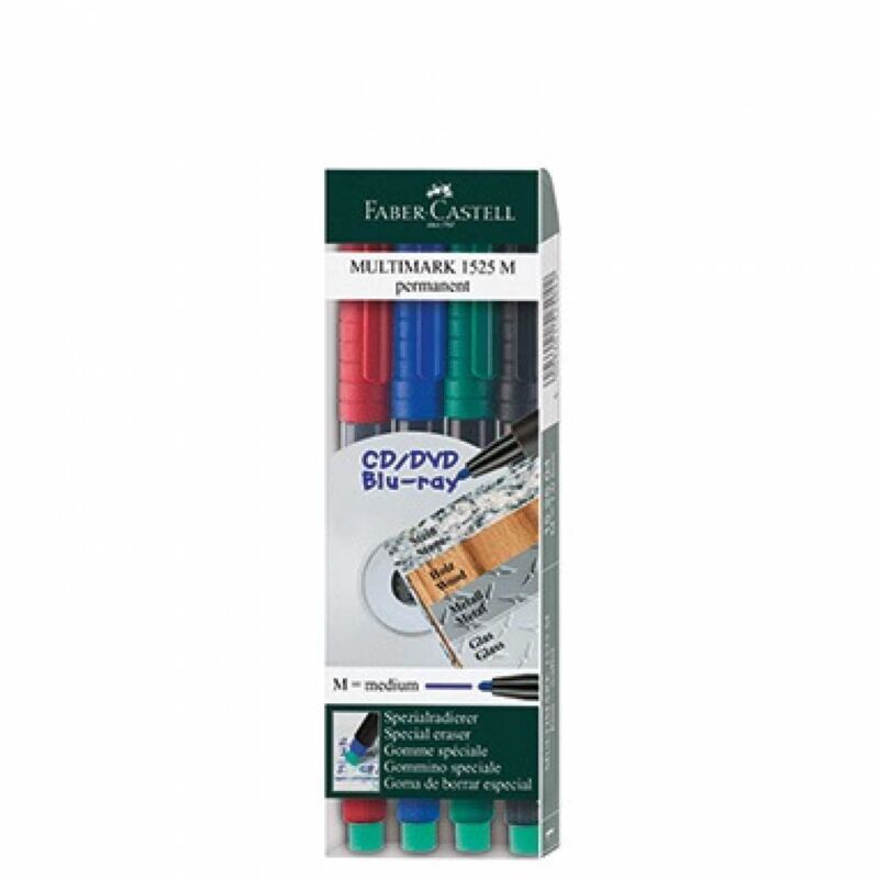 Faber Castell - Folienstift multimark 1525 1mm farbig sortiert 4 St./Pack.